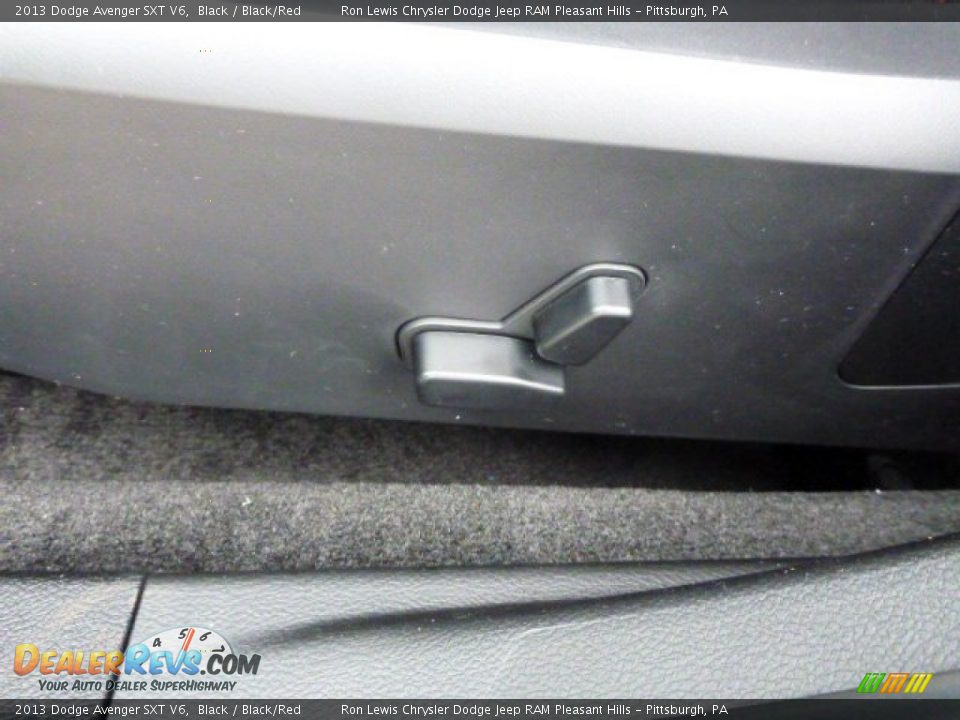 2013 Dodge Avenger SXT V6 Black / Black/Red Photo #17