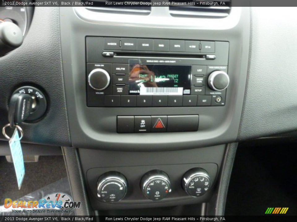 2013 Dodge Avenger SXT V6 Black / Black/Red Photo #20