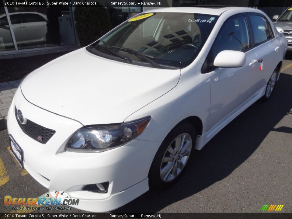 2010 Toyota Corolla S Super White / Dark Charcoal Photo #1