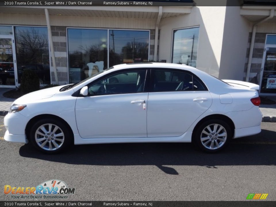 2010 Toyota Corolla S Super White / Dark Charcoal Photo #3