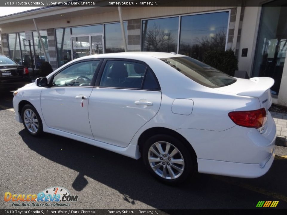 2010 Toyota Corolla S Super White / Dark Charcoal Photo #4
