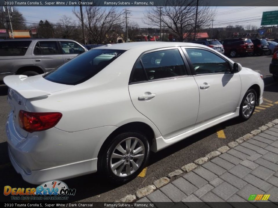 2010 Toyota Corolla S Super White / Dark Charcoal Photo #5