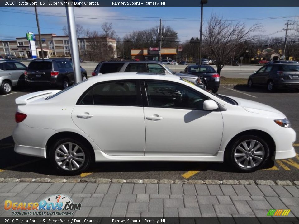 2010 Toyota Corolla S Super White / Dark Charcoal Photo #6
