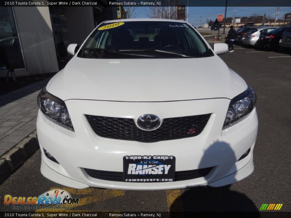 2010 Toyota Corolla S Super White / Dark Charcoal Photo #9