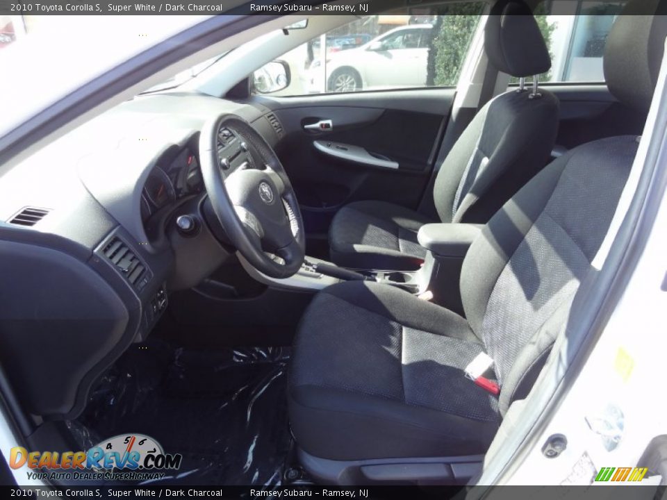 2010 Toyota Corolla S Super White / Dark Charcoal Photo #10