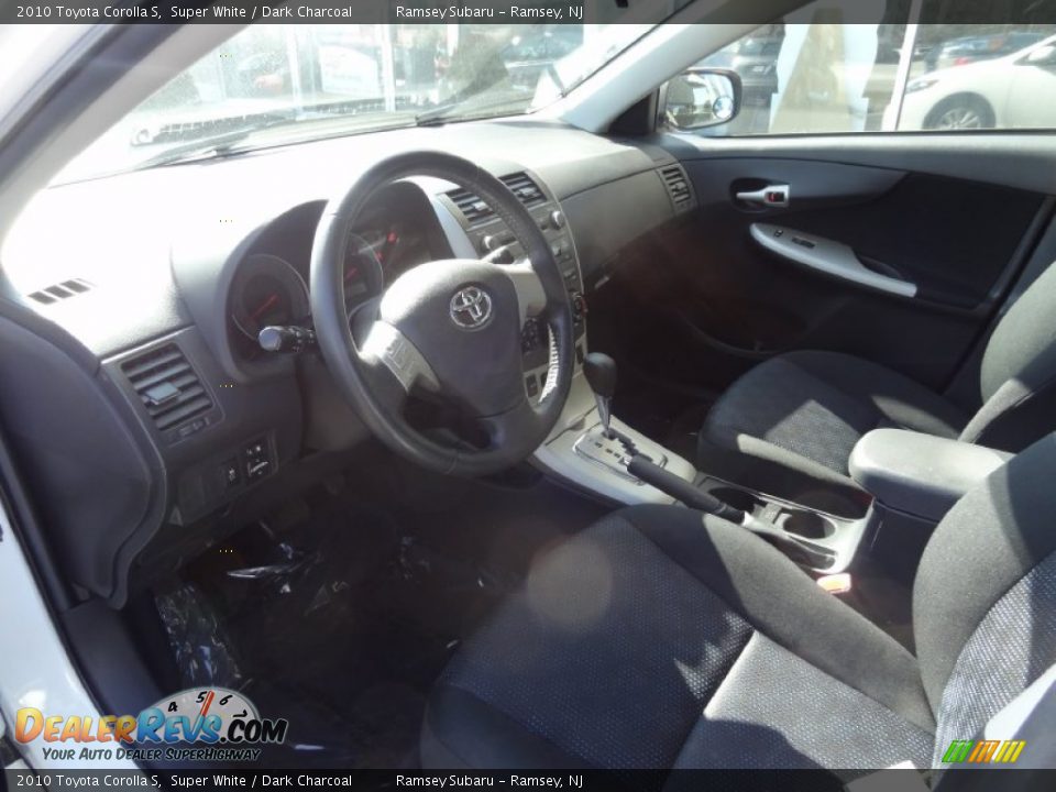 2010 Toyota Corolla S Super White / Dark Charcoal Photo #11