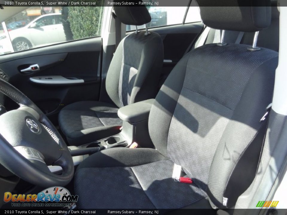 2010 Toyota Corolla S Super White / Dark Charcoal Photo #12
