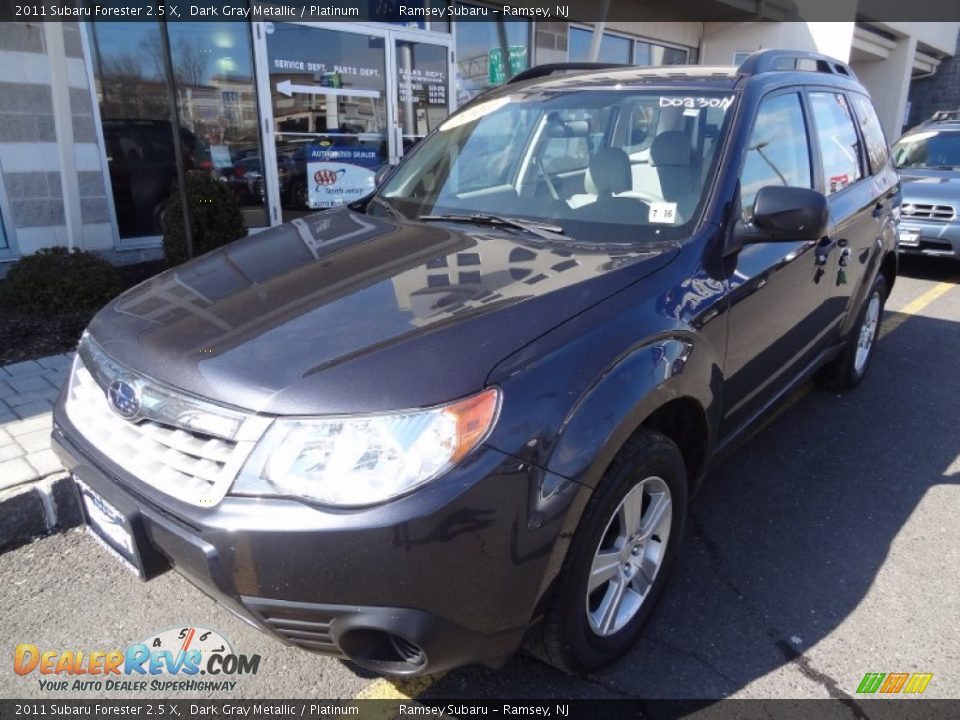 2011 Subaru Forester 2.5 X Dark Gray Metallic / Platinum Photo #1