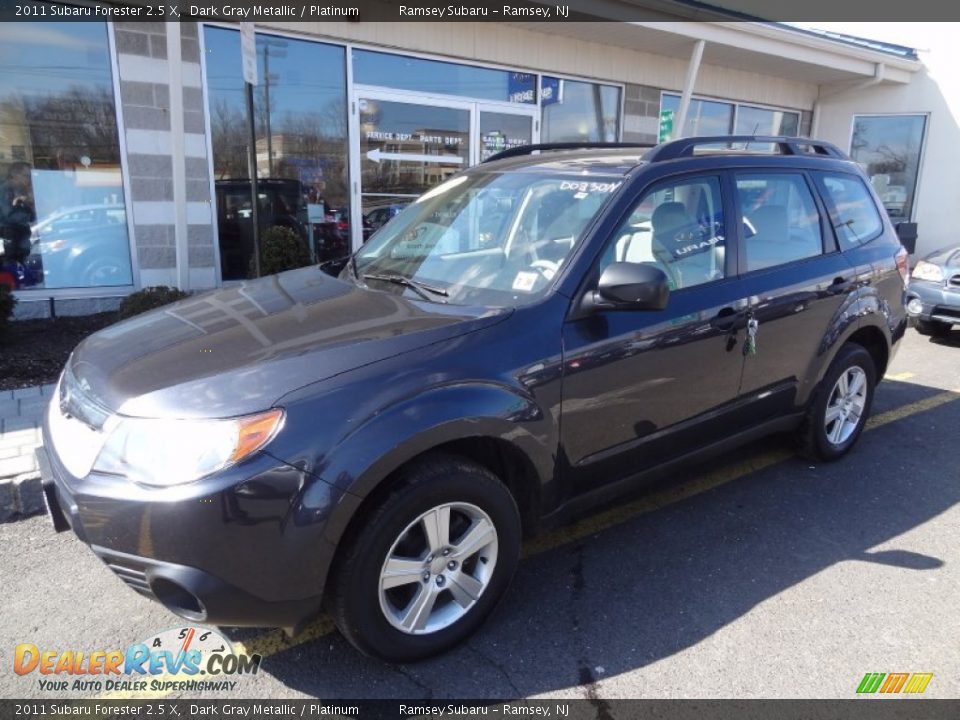 2011 Subaru Forester 2.5 X Dark Gray Metallic / Platinum Photo #2