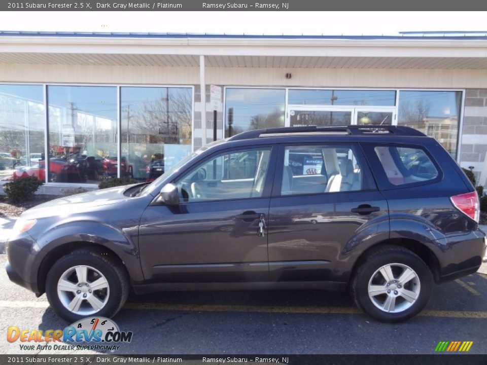 2011 Subaru Forester 2.5 X Dark Gray Metallic / Platinum Photo #3