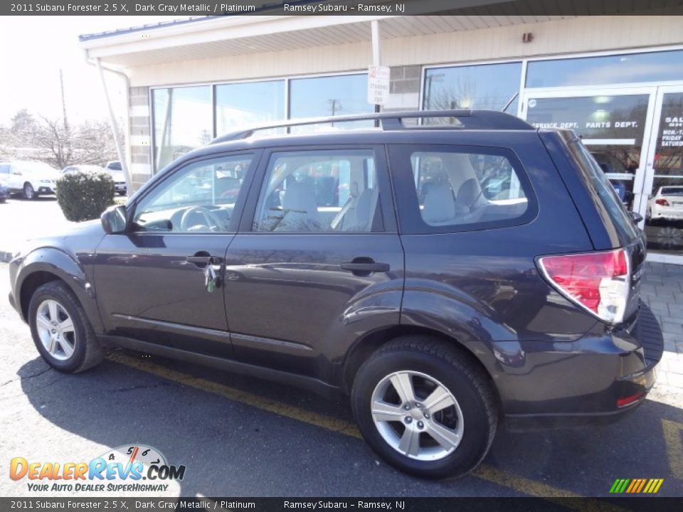 2011 Subaru Forester 2.5 X Dark Gray Metallic / Platinum Photo #4