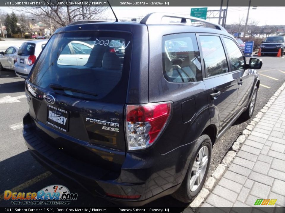 2011 Subaru Forester 2.5 X Dark Gray Metallic / Platinum Photo #7