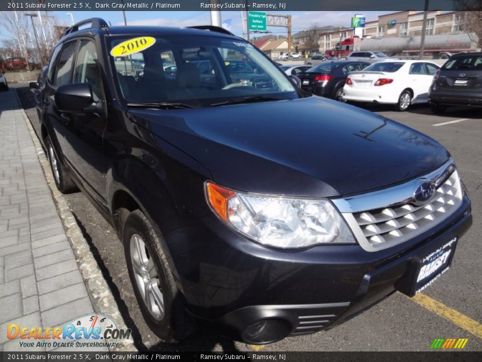 2011 Subaru Forester 2.5 X Dark Gray Metallic / Platinum Photo #10
