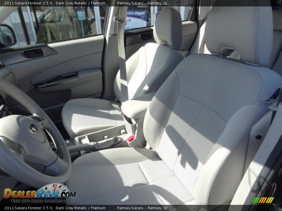 2011 Subaru Forester 2.5 X Dark Gray Metallic / Platinum Photo #14