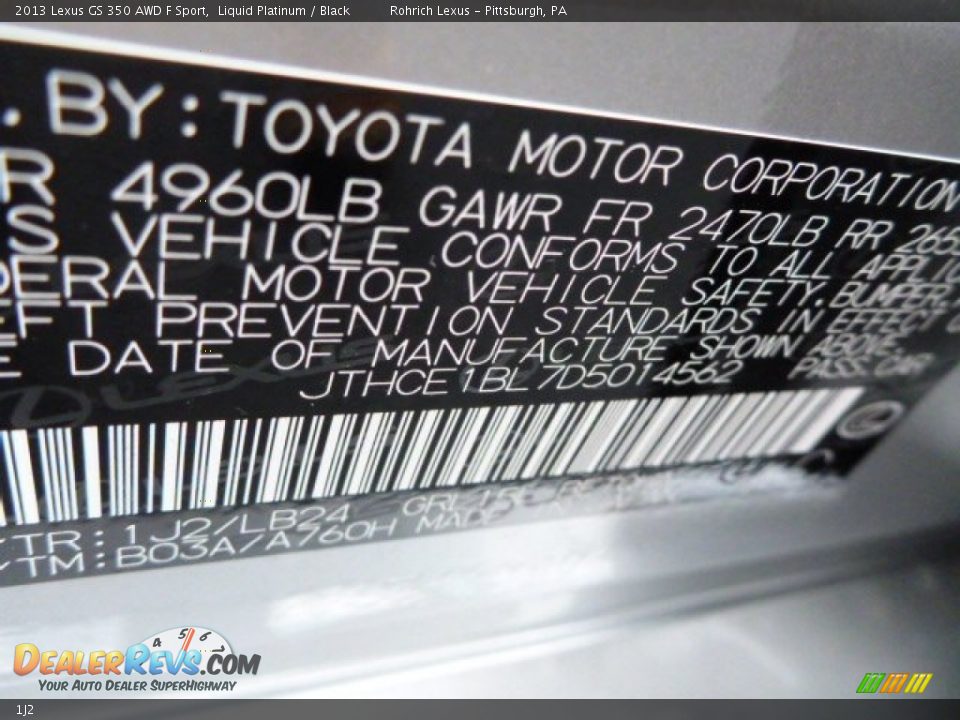 1J2 - 2013 Lexus GS