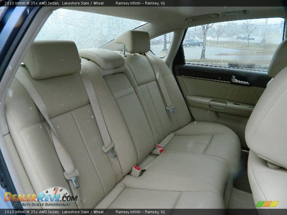 Rear Seat of 2010 Infiniti M 35x AWD Sedan Photo #14