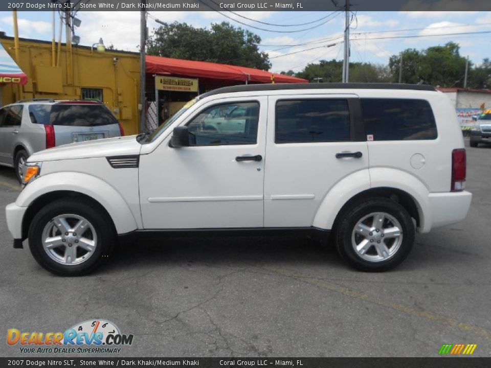 2007 Dodge Nitro SLT Stone White / Dark Khaki/Medium Khaki Photo #4