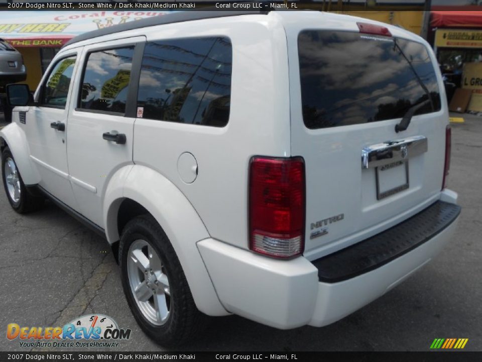 2007 Dodge Nitro SLT Stone White / Dark Khaki/Medium Khaki Photo #5
