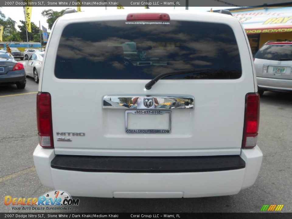 2007 Dodge Nitro SLT Stone White / Dark Khaki/Medium Khaki Photo #6