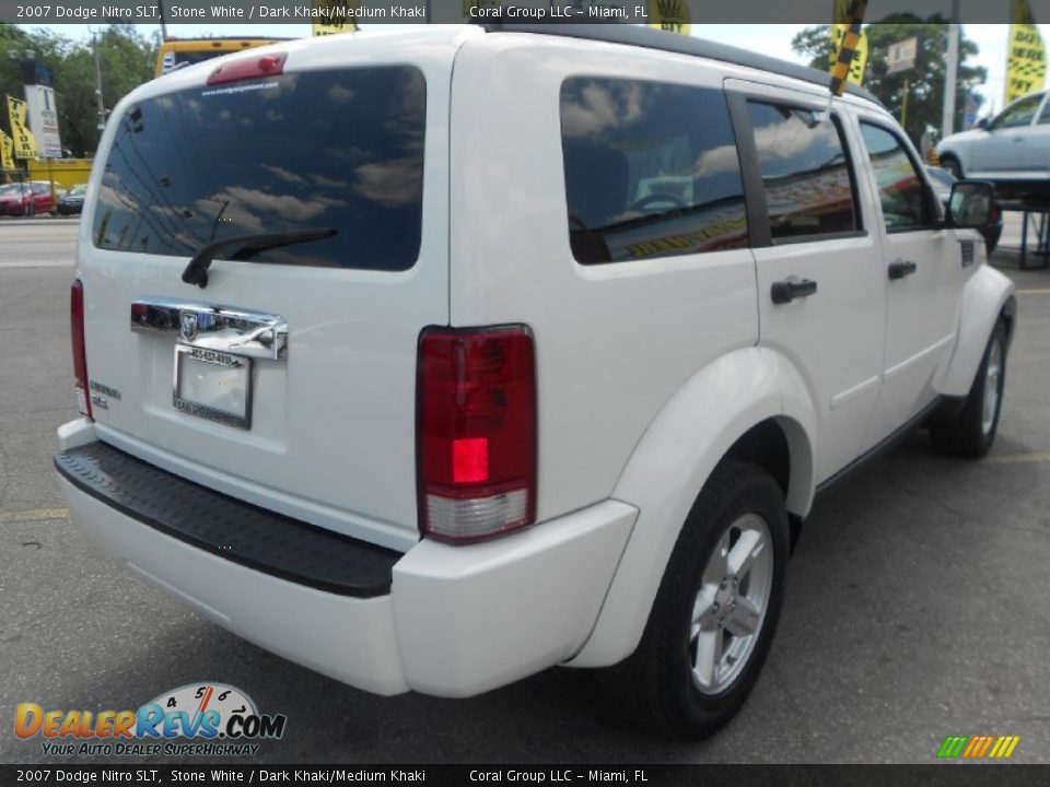 2007 Dodge Nitro SLT Stone White / Dark Khaki/Medium Khaki Photo #7