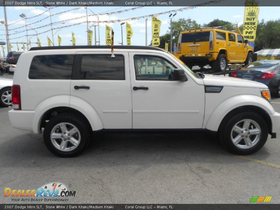 2007 Dodge Nitro SLT Stone White / Dark Khaki/Medium Khaki Photo #8
