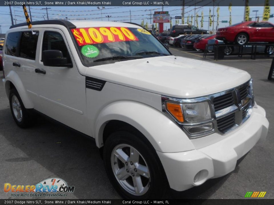 2007 Dodge Nitro SLT Stone White / Dark Khaki/Medium Khaki Photo #9