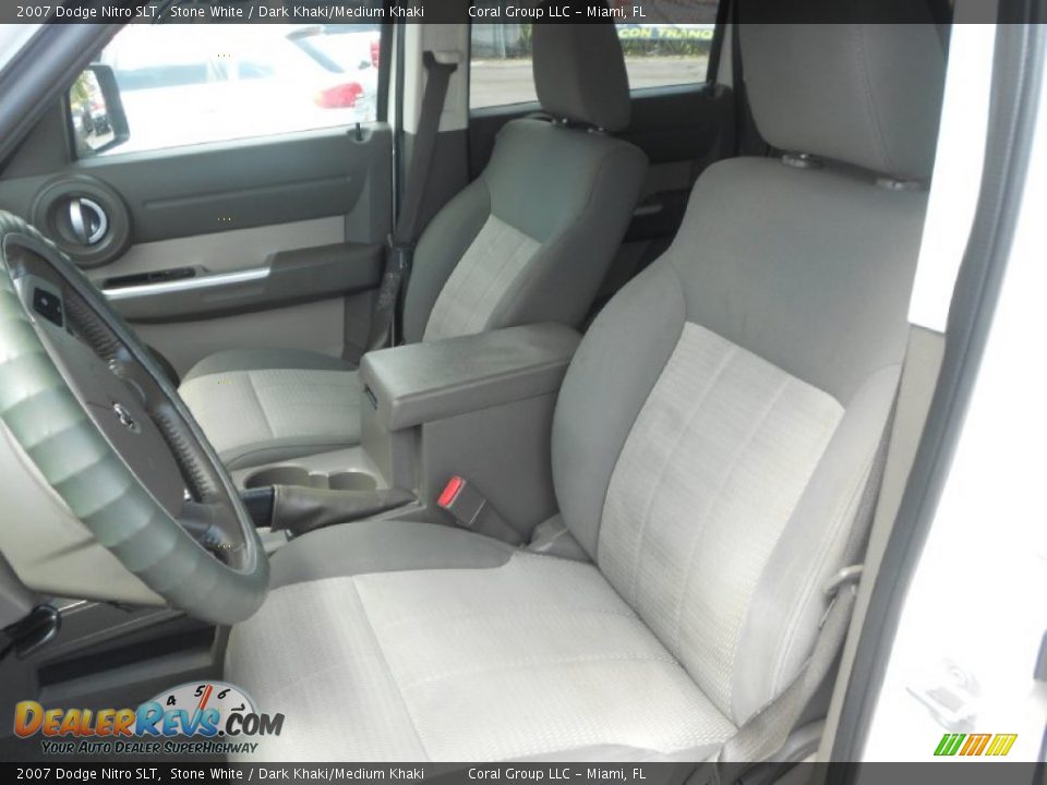 2007 Dodge Nitro SLT Stone White / Dark Khaki/Medium Khaki Photo #13