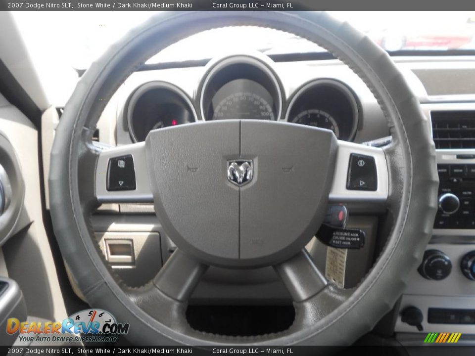 2007 Dodge Nitro SLT Stone White / Dark Khaki/Medium Khaki Photo #14