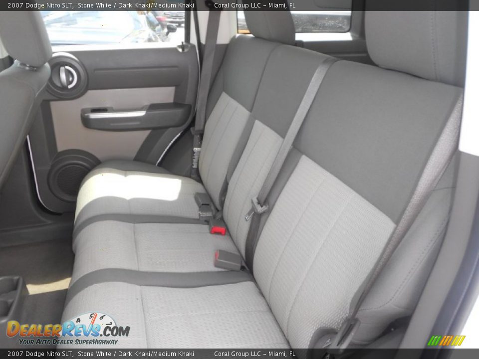 2007 Dodge Nitro SLT Stone White / Dark Khaki/Medium Khaki Photo #17