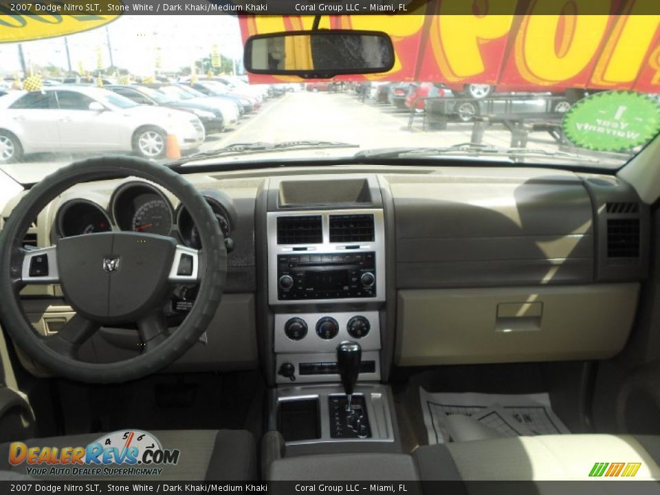 2007 Dodge Nitro SLT Stone White / Dark Khaki/Medium Khaki Photo #18