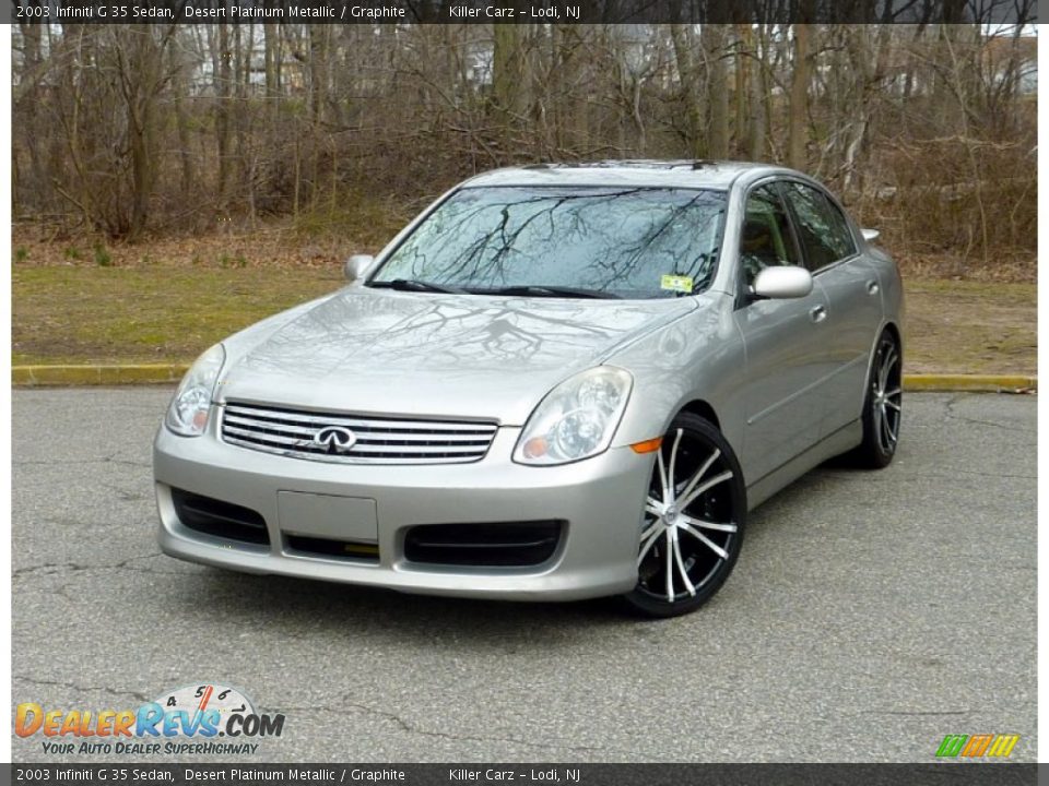 2003 Infiniti G 35 Sedan Desert Platinum Metallic / Graphite Photo #3