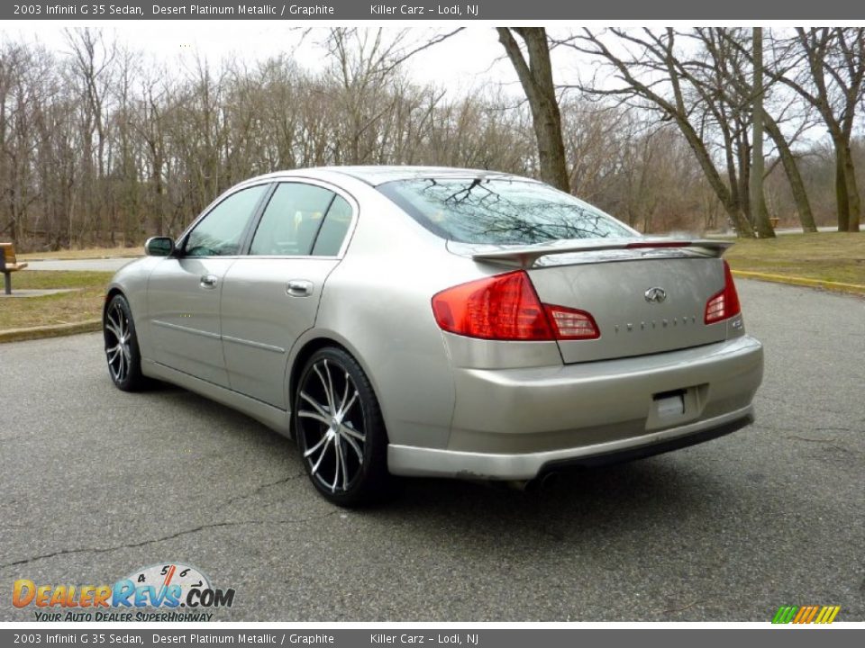 2003 Infiniti G 35 Sedan Desert Platinum Metallic / Graphite Photo #5