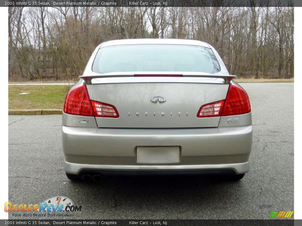2003 Infiniti G 35 Sedan Desert Platinum Metallic / Graphite Photo #6