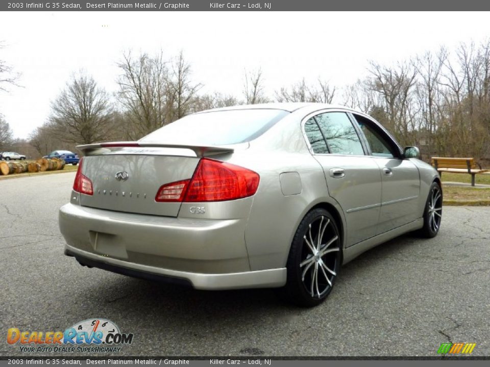 2003 Infiniti G 35 Sedan Desert Platinum Metallic / Graphite Photo #7
