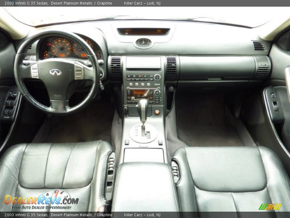 2003 Infiniti G 35 Sedan Desert Platinum Metallic / Graphite Photo #8
