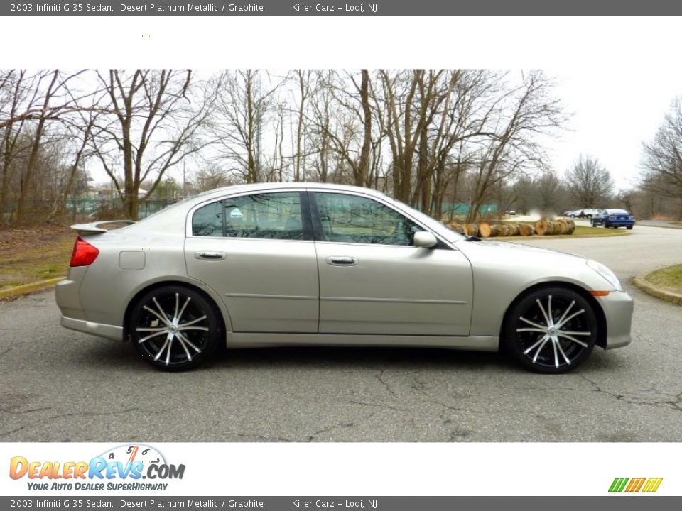 2003 Infiniti G 35 Sedan Desert Platinum Metallic / Graphite Photo #10