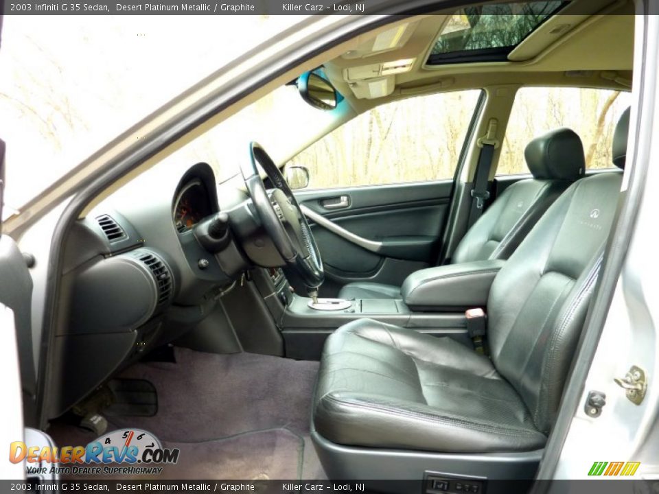 2003 Infiniti G 35 Sedan Desert Platinum Metallic / Graphite Photo #13
