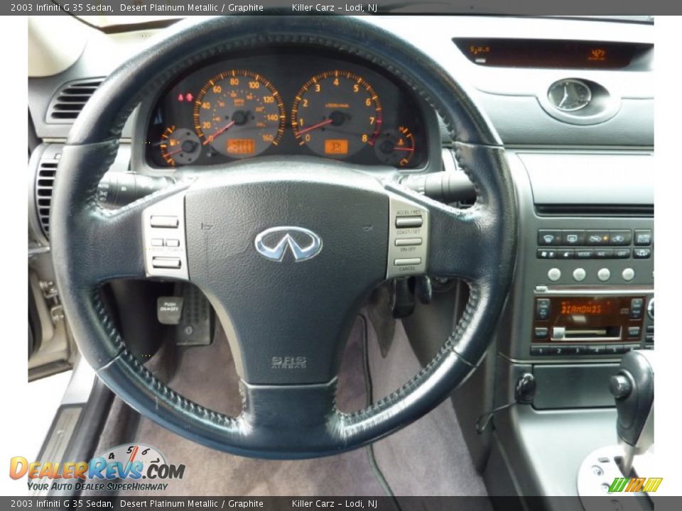 2003 Infiniti G 35 Sedan Desert Platinum Metallic / Graphite Photo #15