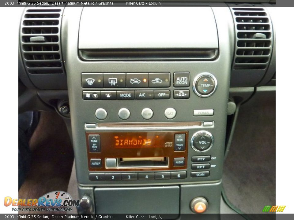2003 Infiniti G 35 Sedan Desert Platinum Metallic / Graphite Photo #17