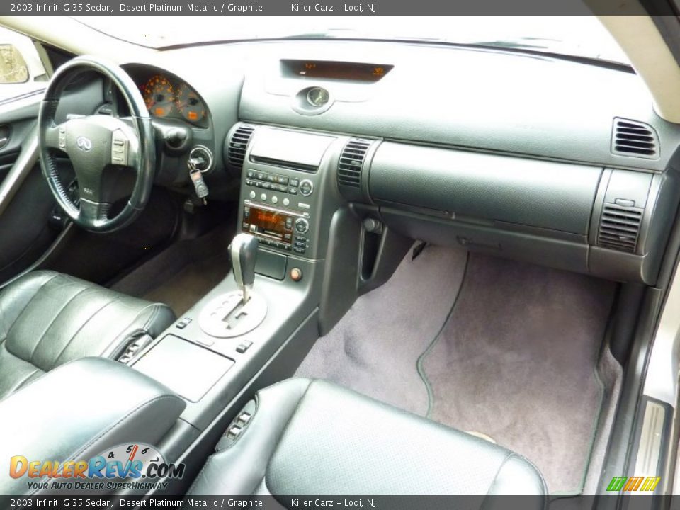 2003 Infiniti G 35 Sedan Desert Platinum Metallic / Graphite Photo #28