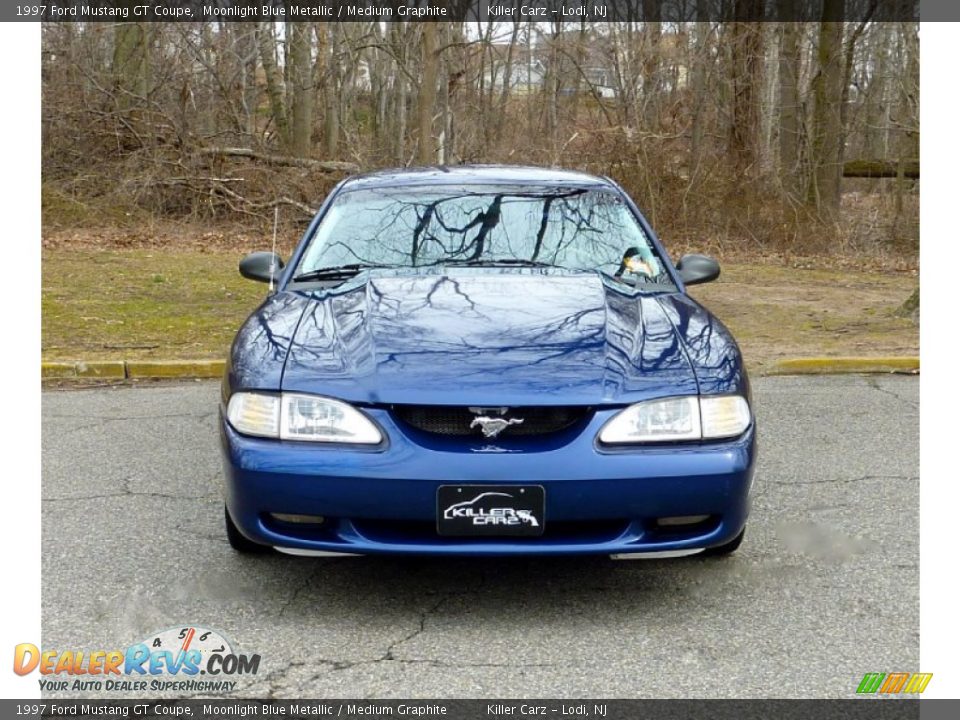 1997 Ford Mustang GT Coupe Moonlight Blue Metallic / Medium Graphite Photo #2