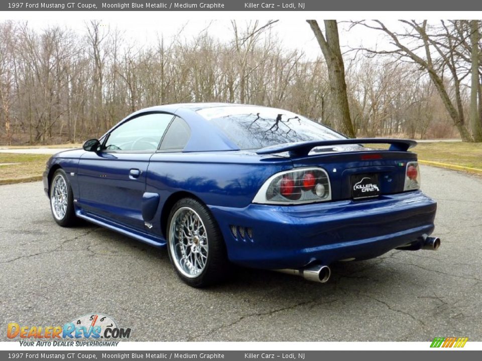1997 Ford Mustang GT Coupe Moonlight Blue Metallic / Medium Graphite Photo #5
