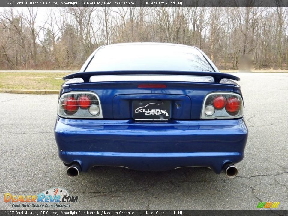 1997 Ford Mustang GT Coupe Moonlight Blue Metallic / Medium Graphite Photo #6