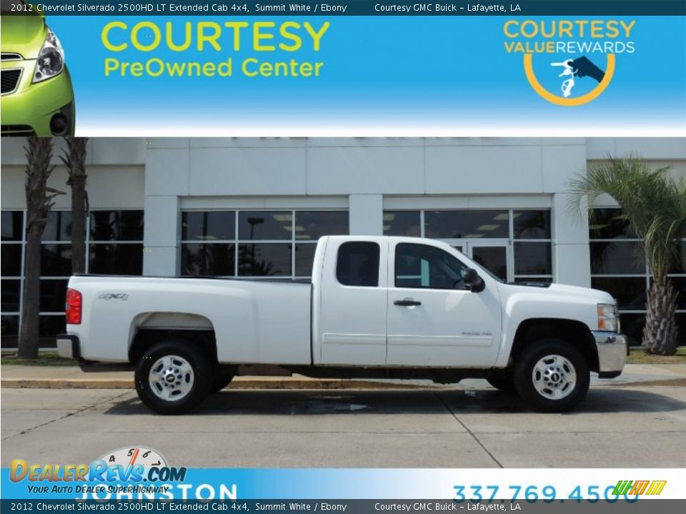 2012 Chevrolet Silverado 2500HD LT Extended Cab 4x4 Summit White / Ebony Photo #1