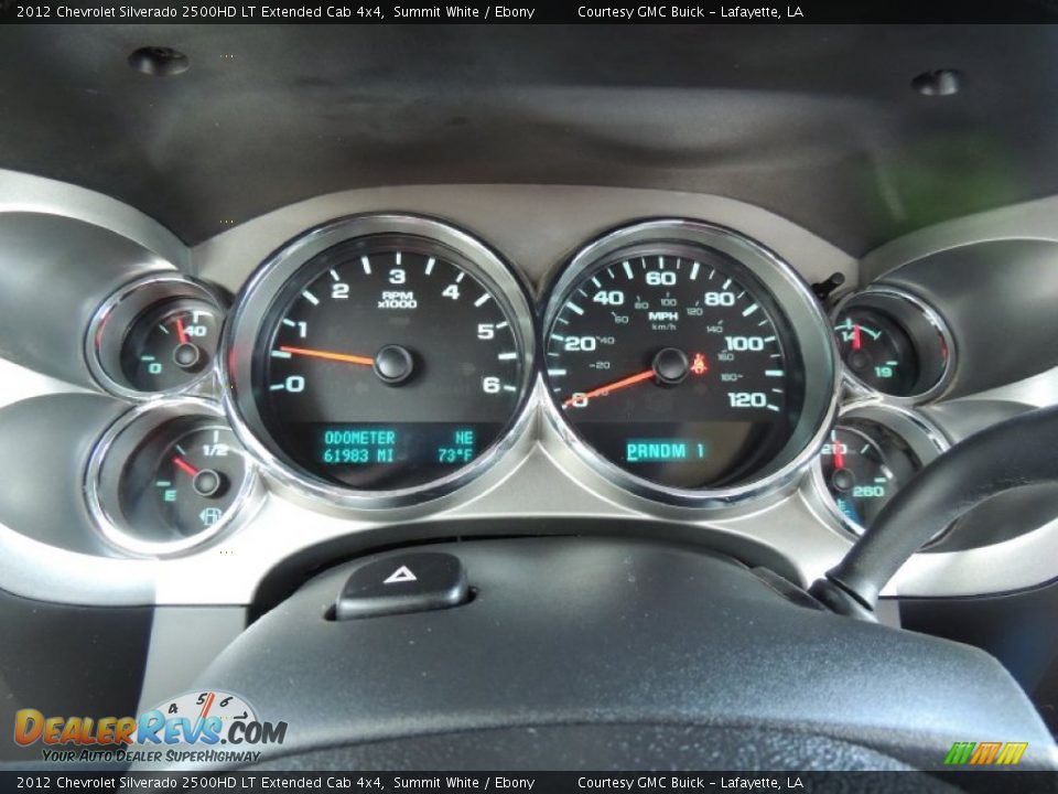 2012 Chevrolet Silverado 2500HD LT Extended Cab 4x4 Summit White / Ebony Photo #15