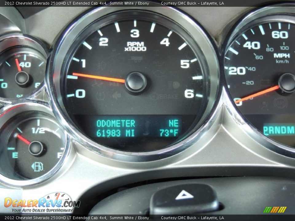 2012 Chevrolet Silverado 2500HD LT Extended Cab 4x4 Summit White / Ebony Photo #16