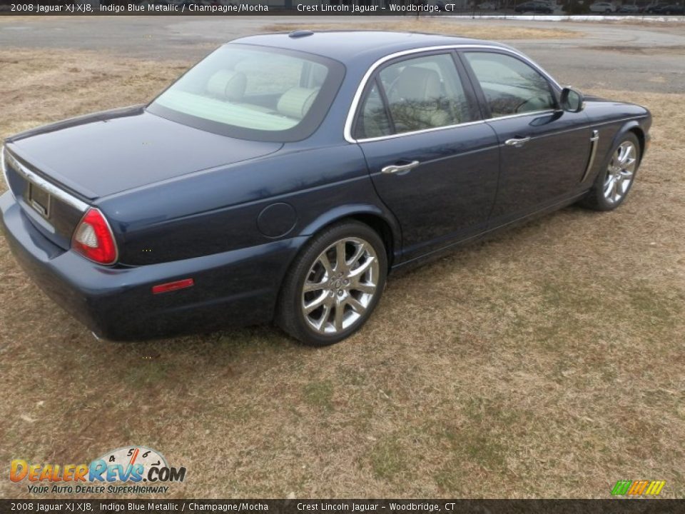 2008 Jaguar XJ XJ8 Indigo Blue Metallic / Champagne/Mocha Photo #3