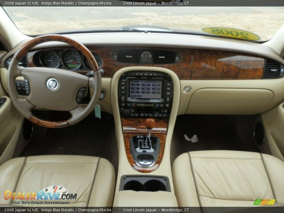 2008 Jaguar XJ XJ8 Indigo Blue Metallic / Champagne/Mocha Photo #6