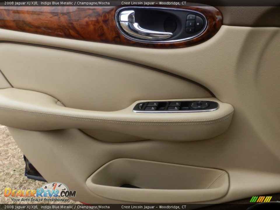 2008 Jaguar XJ XJ8 Indigo Blue Metallic / Champagne/Mocha Photo #7