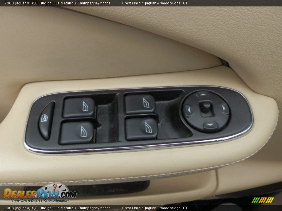 2008 Jaguar XJ XJ8 Indigo Blue Metallic / Champagne/Mocha Photo #9